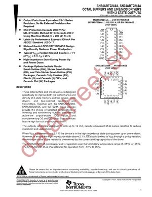 SN74ABT2244APWRE4 datasheet  